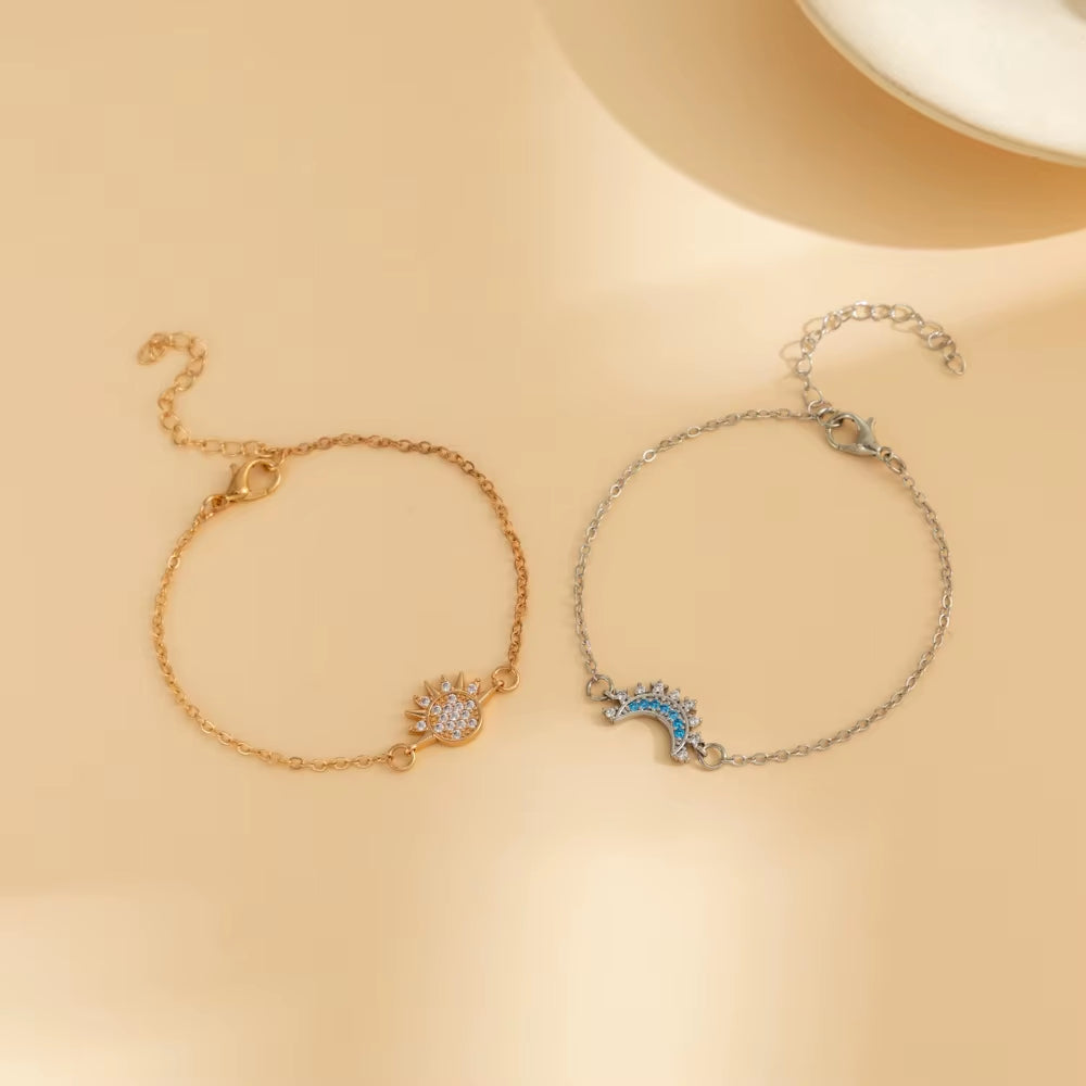 New Stainless Steel Magnetic Sun Moon Couple Necklace Fashion Chain for Men and Women Good Friend Gifts Trend Jewelry